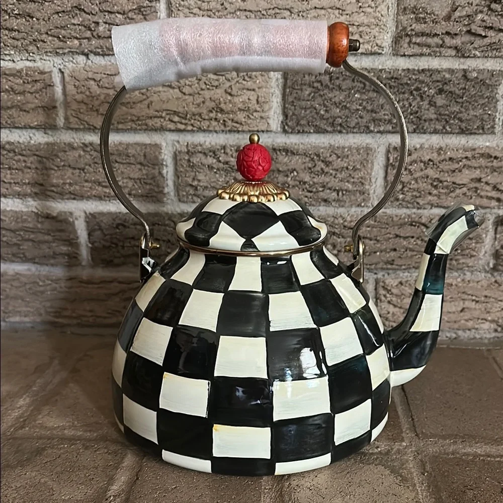 Mackenzie-Childs 3 Quart Enamel Tea Kettle - Picture 2 of 2